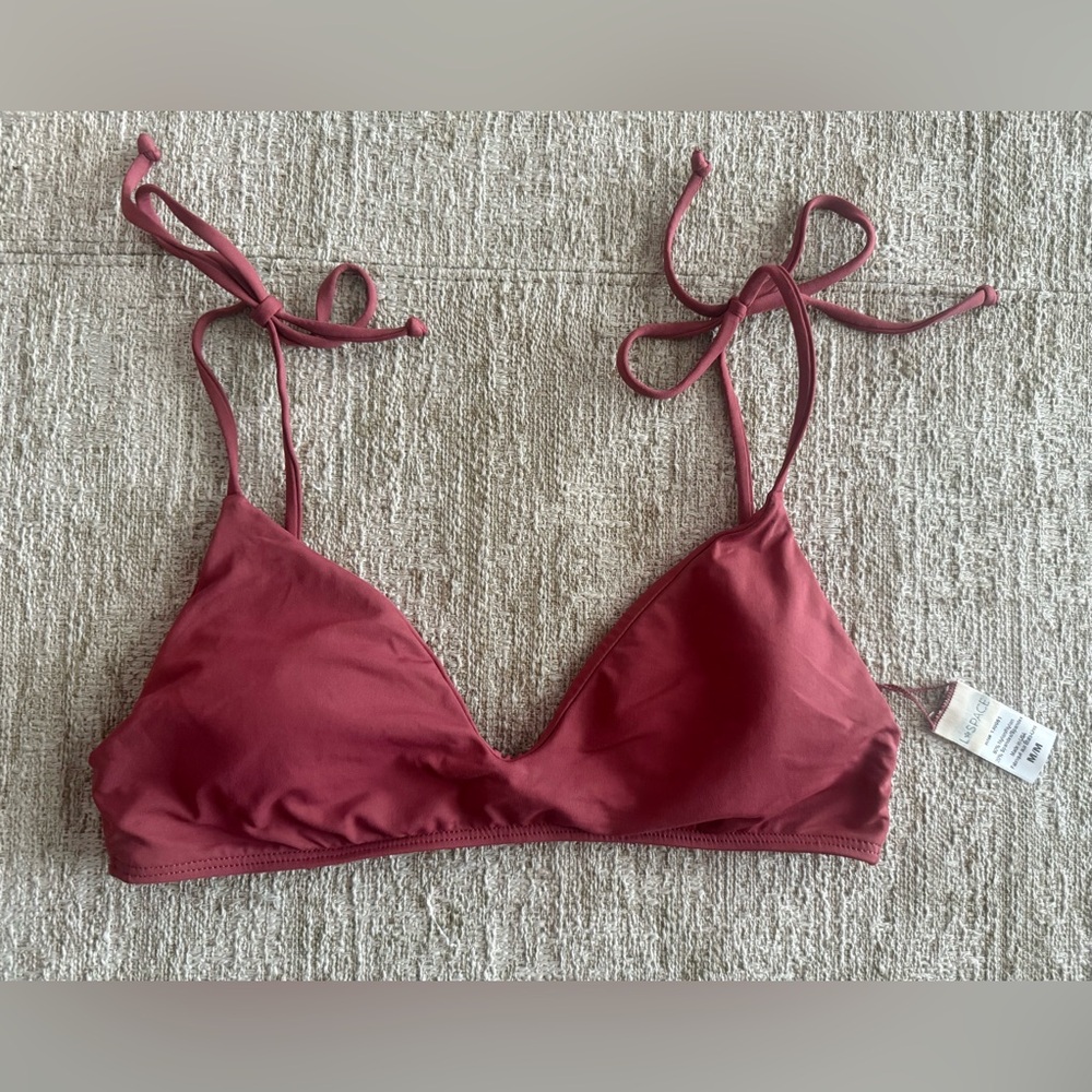 LSpace BRAND NEW dark dusty rose Triangle bikini top